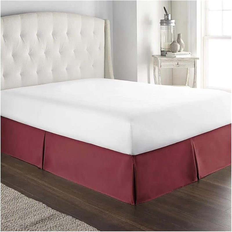 Comfortable Soft Pleated Tailored Bed Skirt with Wrinkle & Fade Resistant Fabric -15 Inch High Bedding(Camel,160x 200 x 35 cm) - Image 3
