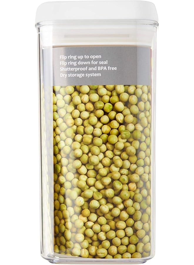 فيلي وعاء تخزين طعام مستطيل من فليب تايت، شفاف وأبيض، سعة 1.2 لتر، NLQ408A 60 - Image 4