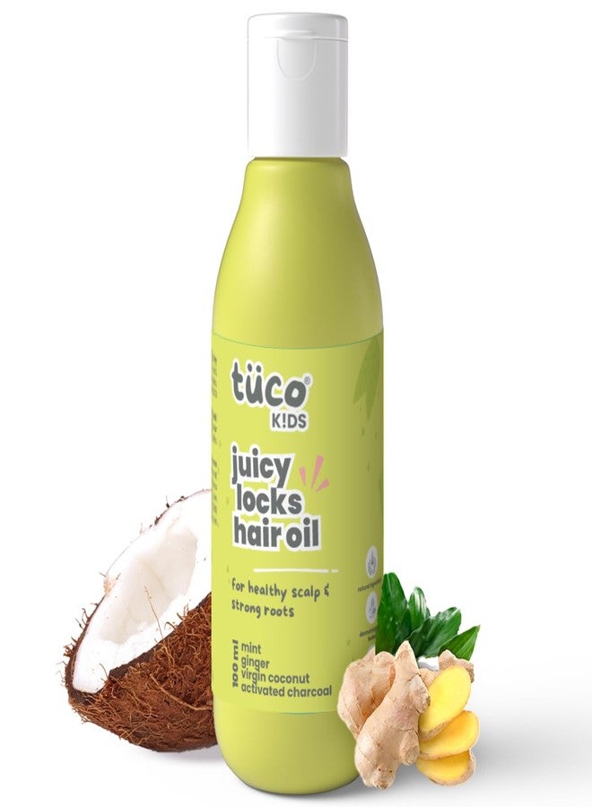 Tuco Kids Hair Oil with Extra Virgin Coconut, Mint, Ginger and Wintergreen For Itchy Scalp and Rough Hair for Kids Ages 2-5, 5-10, 10-15 | 100ml - Image 1