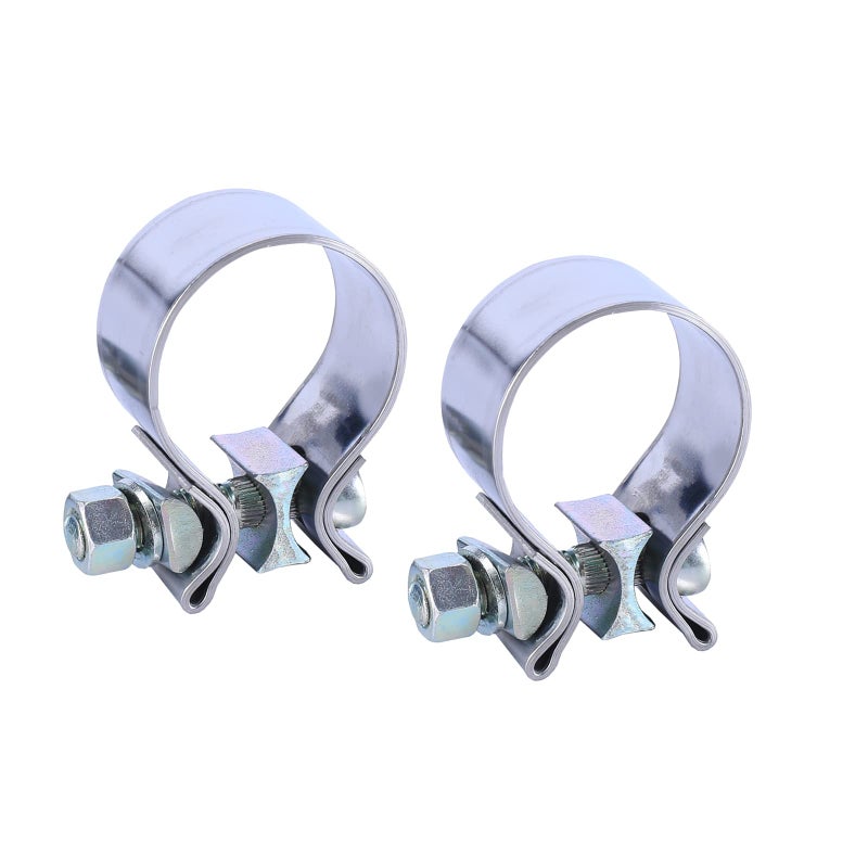 BATONECO 2'' Inch / 51 mm Accuseal Clamp Butt Joint Narrow Band Exhaust Seal Clamp T409 Stainless Steel Universal (2 Packs)