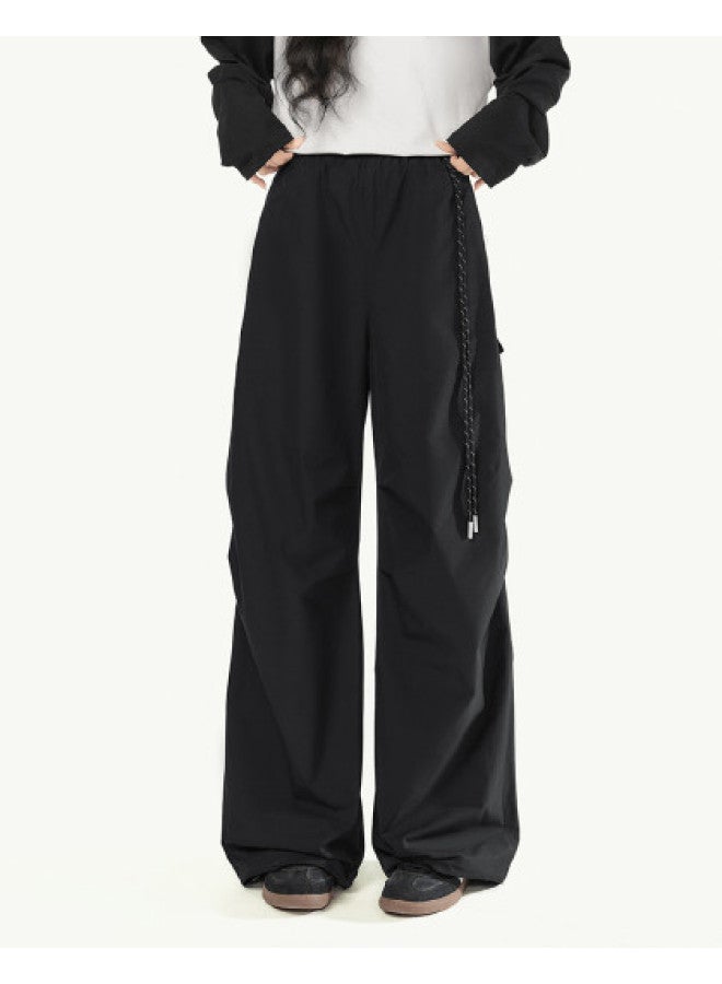 EPTISON Women'S Cargo Pants 2025 Autumn Winter New Arrival American Retro Straight Leg Casual Sweatpants Design Drawstring Floor-Length Pants - Image 1