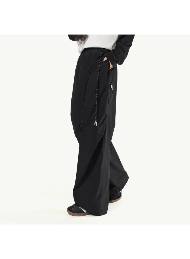 EPTISON Women'S Cargo Pants 2025 Autumn Winter New Arrival American Retro Straight Leg Casual Sweatpants Design Drawstring Floor-Length Pants - Image 3