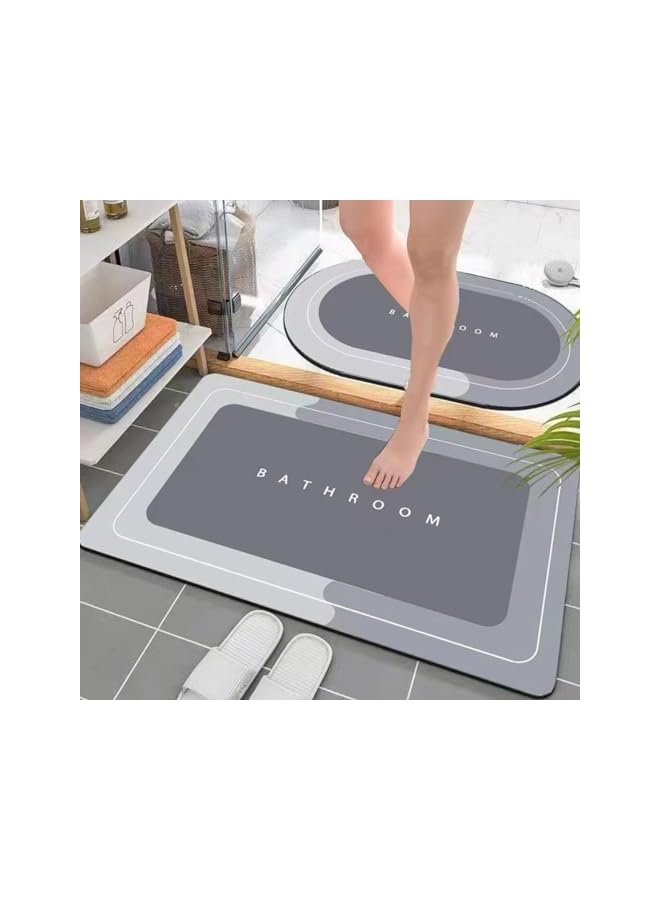 The Bros Super Absorbent Floor Mat, Quick Dry Bathroom Rugs Anti-Slip, Memory Foam Bath Carpet Entrance Rugs for Bathtubs Door Mat, Toilet, Bathroom-60 * 40CM - Image 5