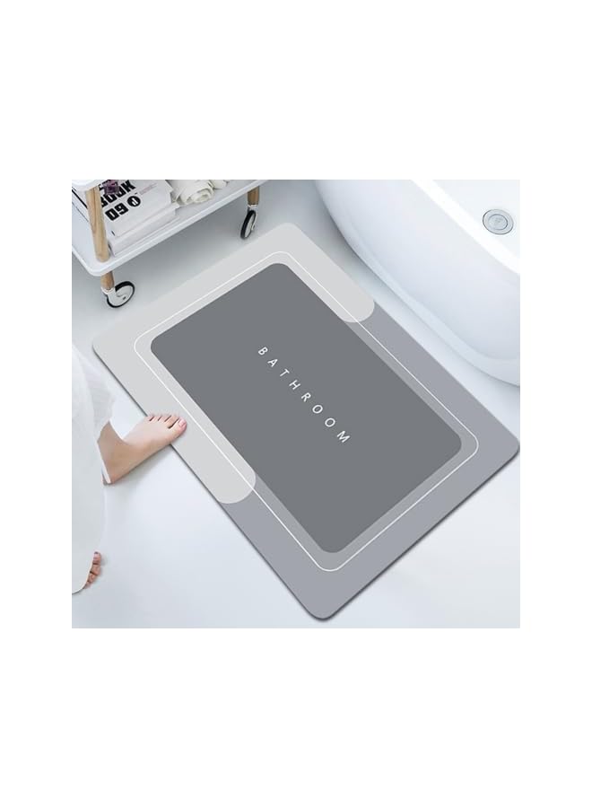 The Bros Super Absorbent Floor Mat, Quick Dry Bathroom Rugs Anti-Slip, Memory Foam Bath Carpet Entrance Rugs for Bathtubs Door Mat, Toilet, Bathroom-60 * 40CM - Image 2