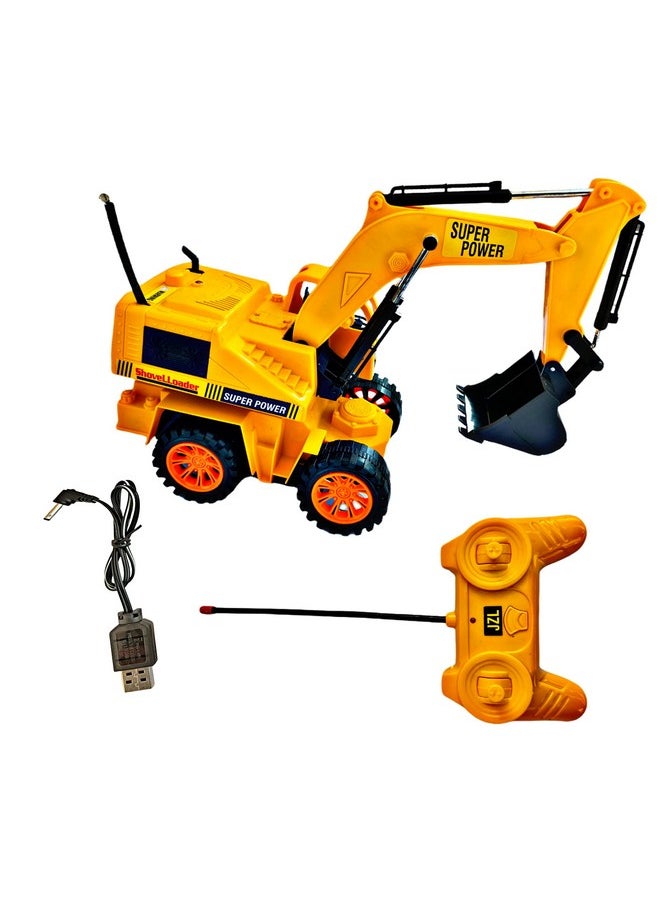 RUHANI RUHANI Remote Control Rechargeable JCB Truck Excavators Construction Vehicle for Kids (Big Size)  - Image 1