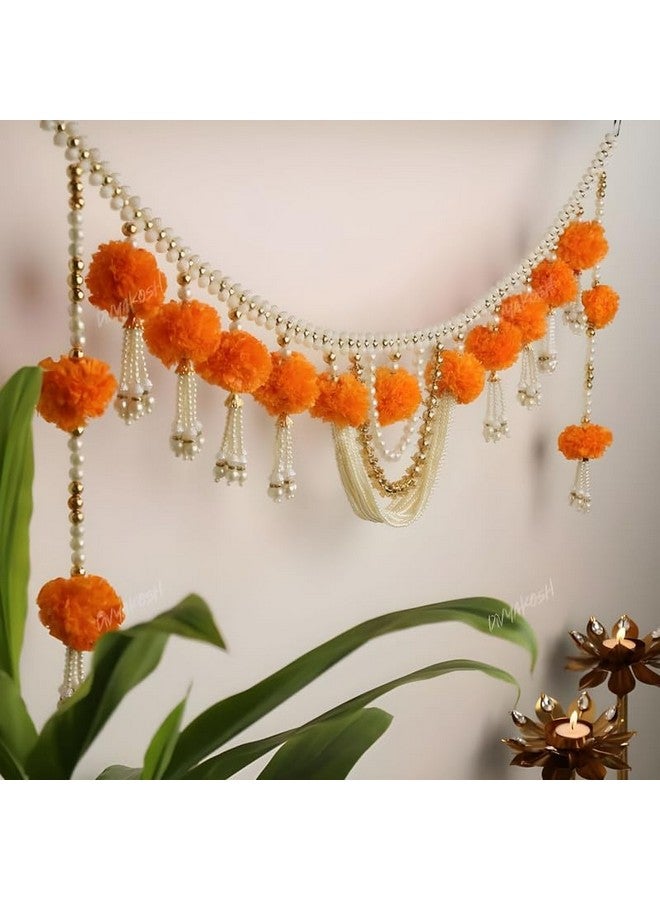 Virushka Marigold Thoranam For Entrance Door, Torans For Entrance Door, Banderwal For Home Door, 94 Cm - Image 1