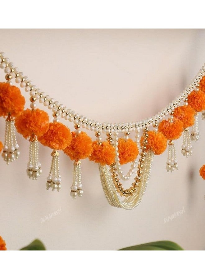 Virushka Marigold Thoranam For Entrance Door, Torans For Entrance Door, Banderwal For Home Door, 94 Cm - Image 3