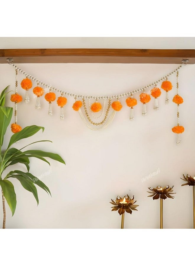 Virushka Marigold Thoranam For Entrance Door, Torans For Entrance Door, Banderwal For Home Door, 94 Cm - Image 2