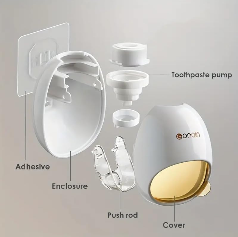 CHIRANSI Chiransi Wall Mounted Automatic Toothpaste Squeeze Bathroom Toothpaste Dispenser Toothpaste Organizer for Kids AdultsPack of 1 Toothpaste Squeezer  - Image 5