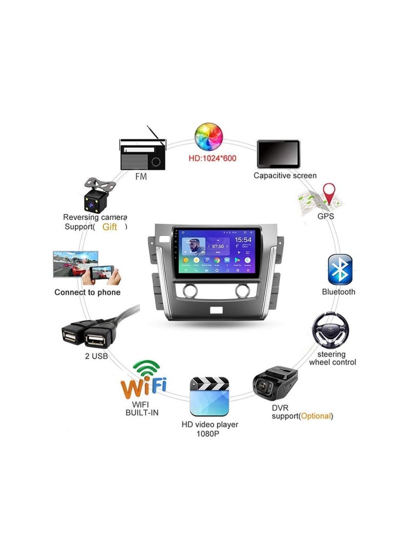 شيزا ستار ستيريو سيارة أندرويد لنيسان باترول 2013 2014 2015 2016 2017 2018 2019 1 جيجابايت رام 32 جيجابايت روم ميرور لينك واي فاي BT، راديو GPS ملاحة، شاشة لمس IPS 10 بوصة مع كاميرا احتياطية متضمنة - Image 2