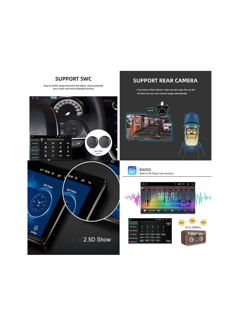 شيزا ستار ستيريو سيارة أندرويد لنيسان باترول 2013 2014 2015 2016 2017 2018 2019 1 جيجابايت رام 32 جيجابايت روم ميرور لينك واي فاي BT، راديو GPS ملاحة، شاشة لمس IPS 10 بوصة مع كاميرا احتياطية متضمنة - Image 5