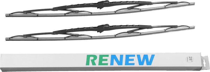 Renew 28 Inch Wiper Blade Pair for RV or Motorhome with 12mm J Hook - Image 1