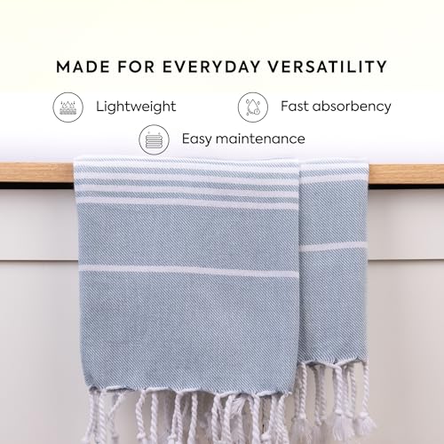 HABER Bath Towel Cotton, Ultra Soft & Highly Absorbent, Quick Dry Lightweight Luxury Towel for Bathroom, Spa & Travel-Sea Glass (Pack of 1, Large Size 76x 152cm, Summer Friendly, Fast Drying) - Image 3