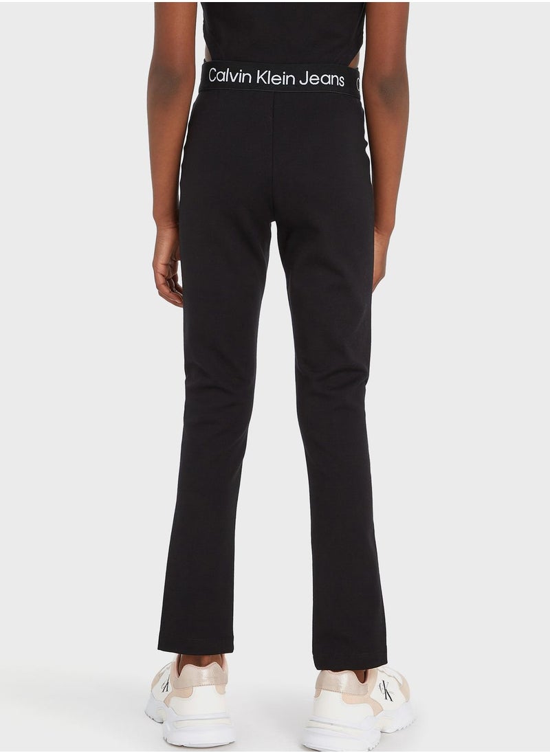 Calvin Klein Jeans - Kids Logo Tape Slit Trousers - Image 1