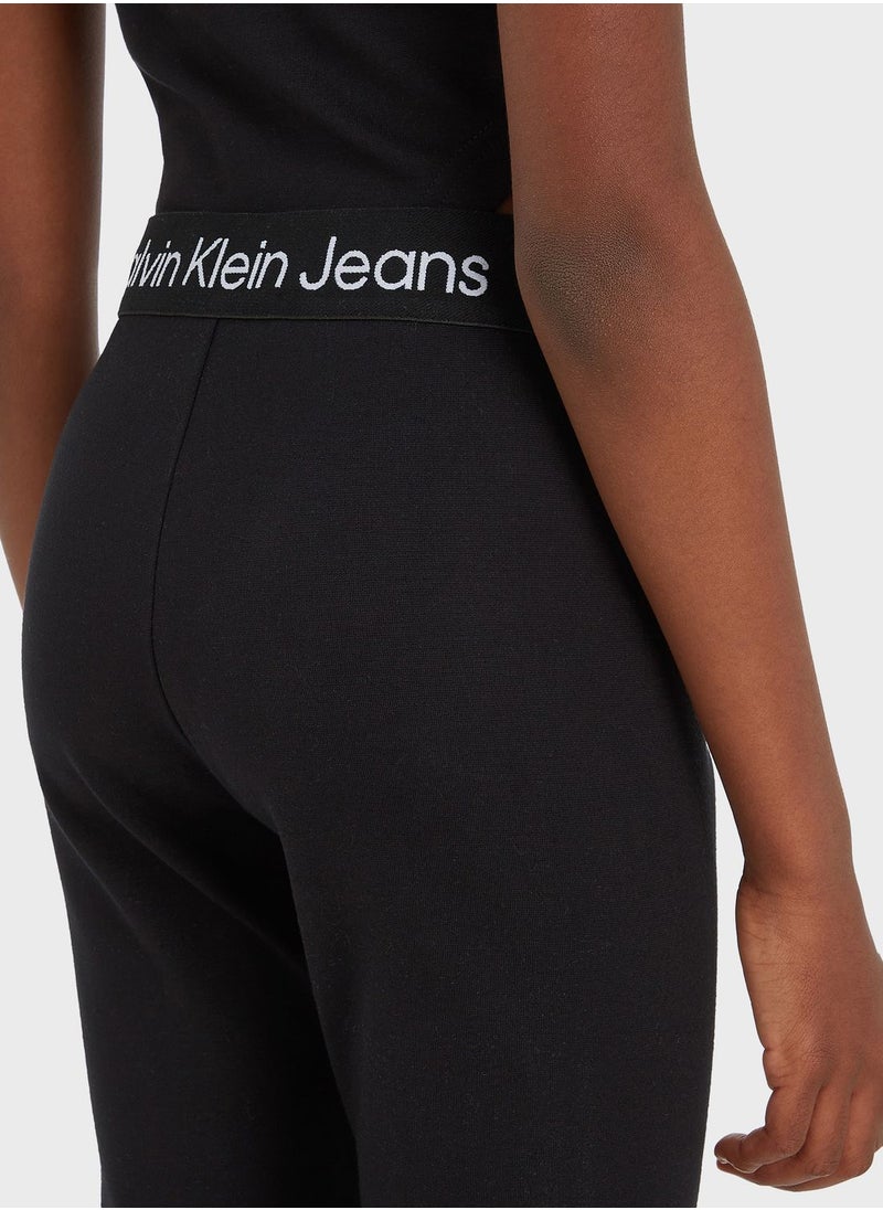 Calvin Klein Jeans - Kids Logo Tape Slit Trousers - Image 1