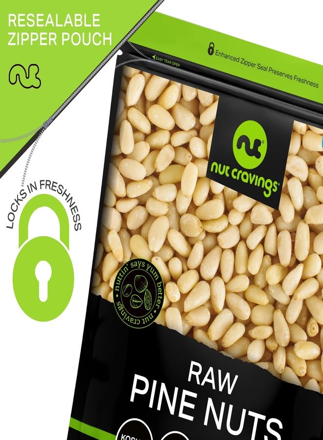 NUT CRAVINGS - Raw Pine Nuts Pignolias, Unsalted, Shelled, (16oz - 1 LB) Packed Fresh in Resealable Bag - Kosher Healthy Snack, Food Assortments Ideal for Trail Mixed Nuts - Image 5