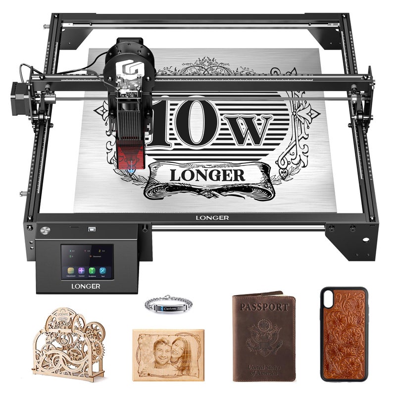 LONGER Laser Engraver Ray5 10W 60W DIY Laser Cutter and Laser Engraving Machine with 35 Touch Screen006mm Laser Spot 10000mmmin Offline Usage CNC Laser Engravers for Wood Metal Acrylic Glass