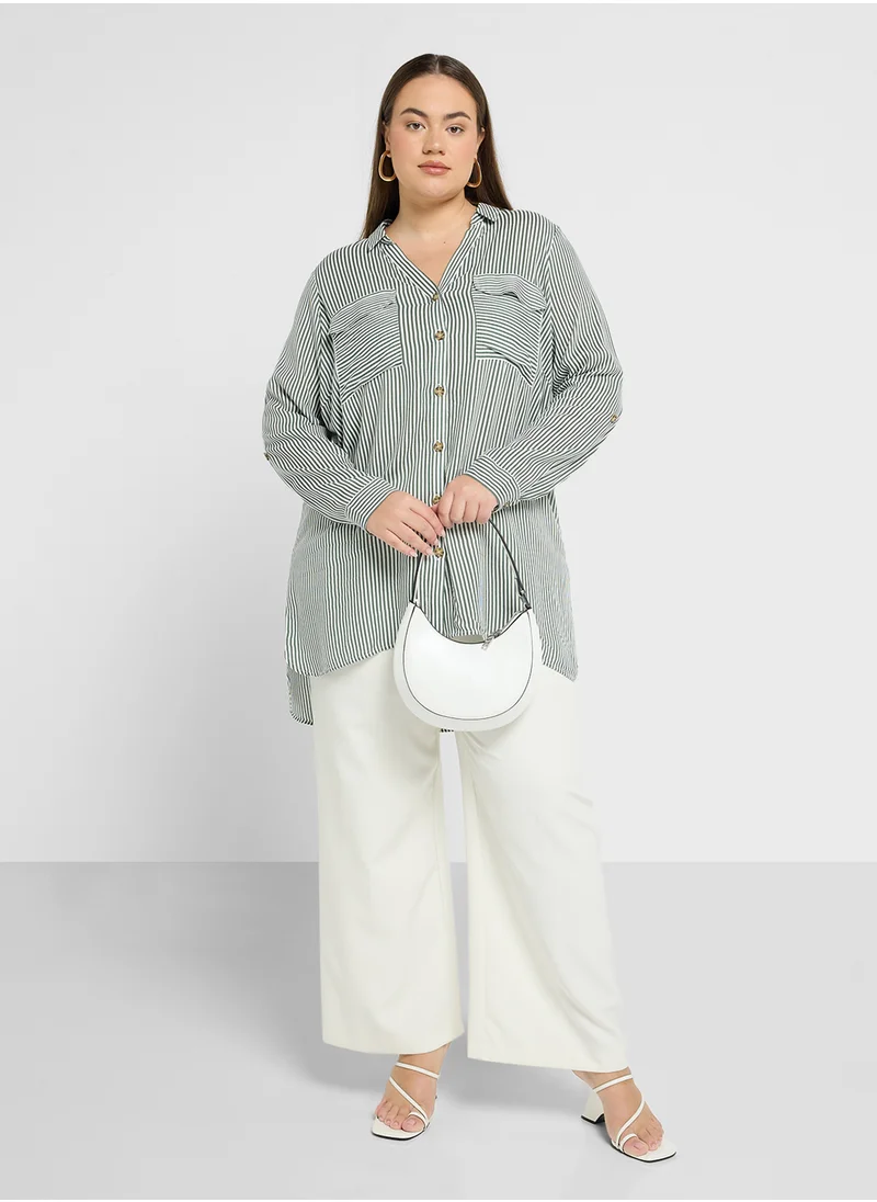 فيرو مودا كيرف Striped Pocket Detail Tunic