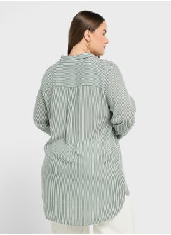 Vero Moda Curve Striped Pocket Detail Tunic  - Image 2