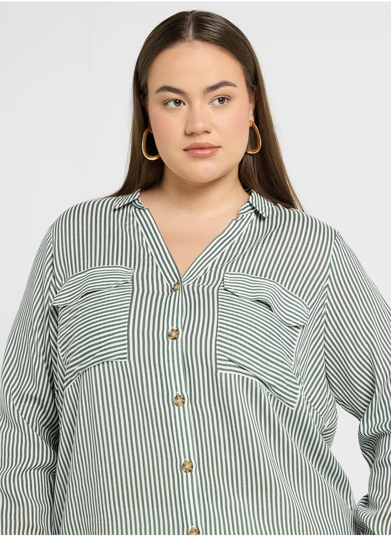 فيرو مودا كيرف Striped Pocket Detail Tunic