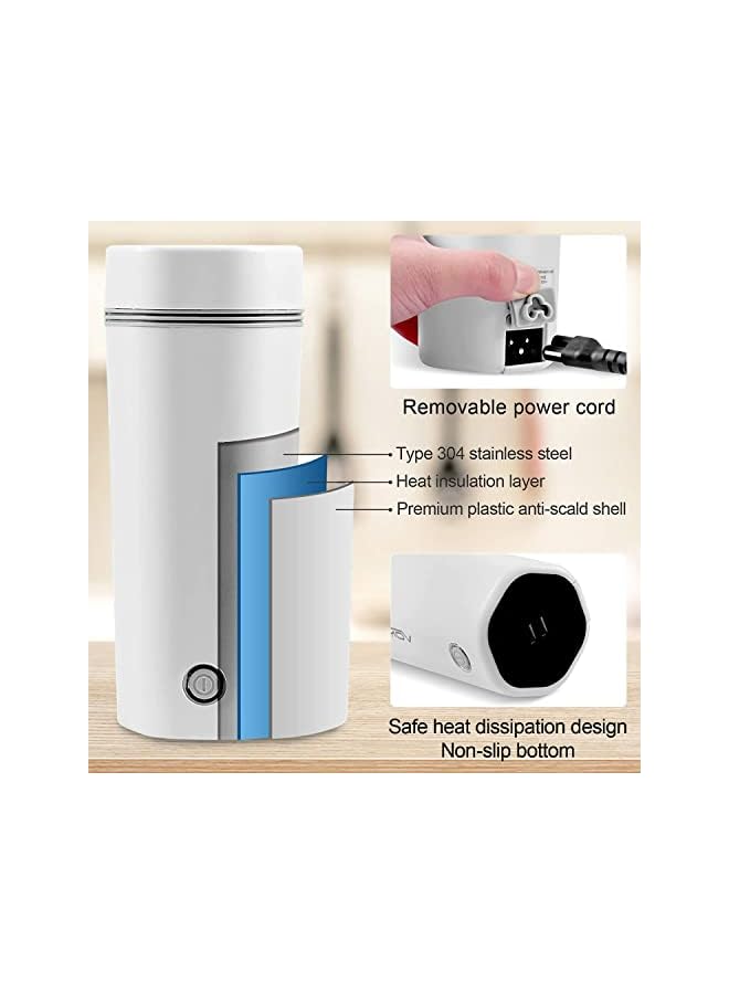 PROMASS غلاية كهربائية للسفر، غلاية كهربائية صغيرة من الفولاذ المقاوم للصدأ، غلاية مياه سريعة محمولة مع إيقاف تلقائي 350 مل، قد يختلف التعبئة والتغليف - Image 5