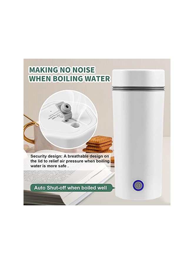 PROMASS غلاية كهربائية للسفر، غلاية كهربائية صغيرة من الفولاذ المقاوم للصدأ، غلاية مياه سريعة محمولة مع إيقاف تلقائي 350 مل، قد يختلف التعبئة والتغليف - Image 3