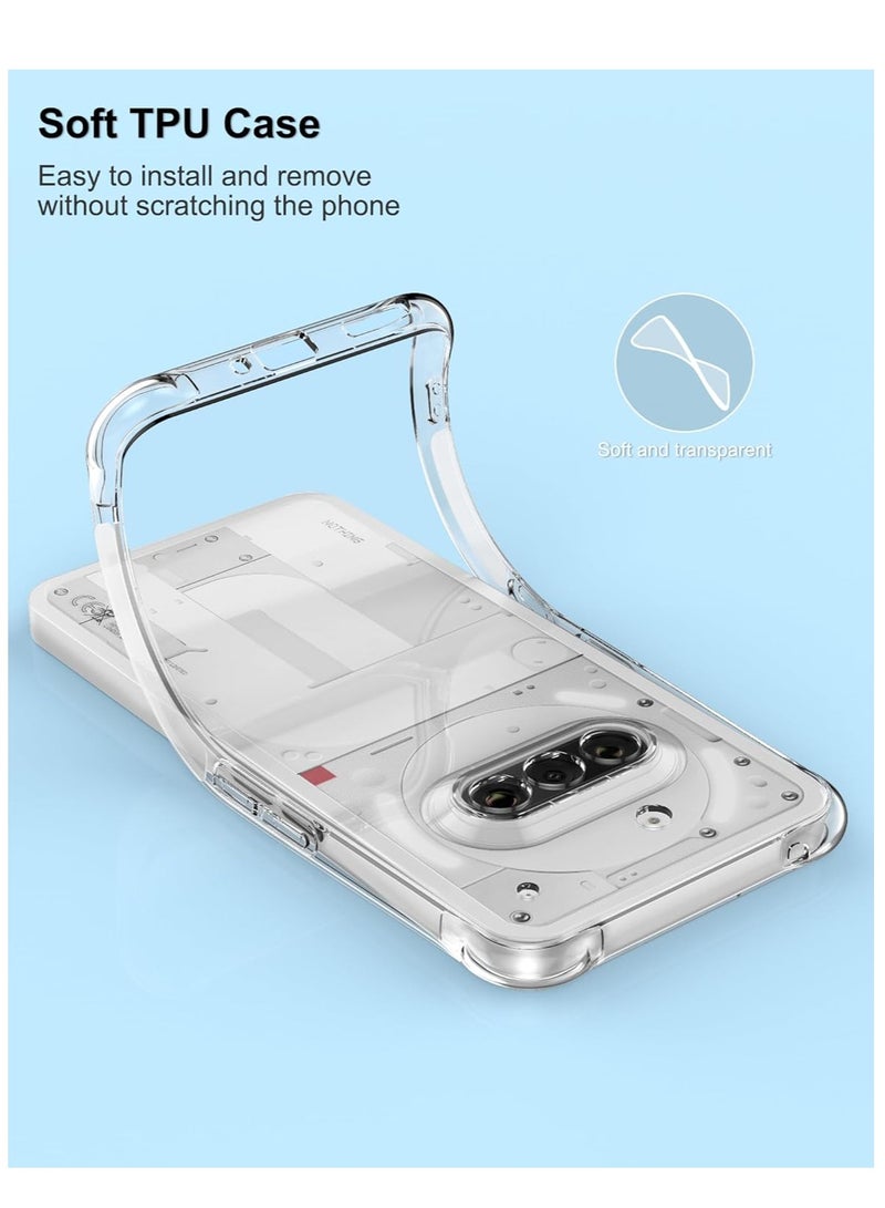 Phone Case for Nothing Phone 3a Clear Case 6.77 inch,Shockproof Soft TPU,Non-Yellowing, Anti-Scratch,Drop Protection, Slim Fit Cover for Nothing Phone (3a) - Image 3