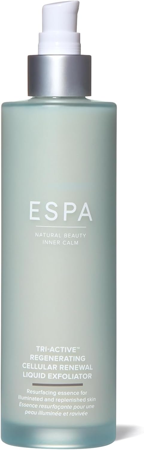 ESPA TriActive Regenerating Cellular Renewal Liquid Exfoliator 200ml Sweeps Away Dead Skin Cells Residual MakeUp Reduces Appearance of Pores Tackles Signs of Aging BioRetinol