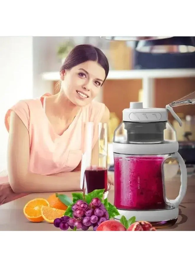 GREEN LION Green Lion MEGA PRO Portable Blender, 2000ml Bottle Capacity, 18000 RPM Powerful Motor, 4000mAh Battery, 304 Stainless Steel Blade Material Mix fruits Perfectly - White  - Image 2