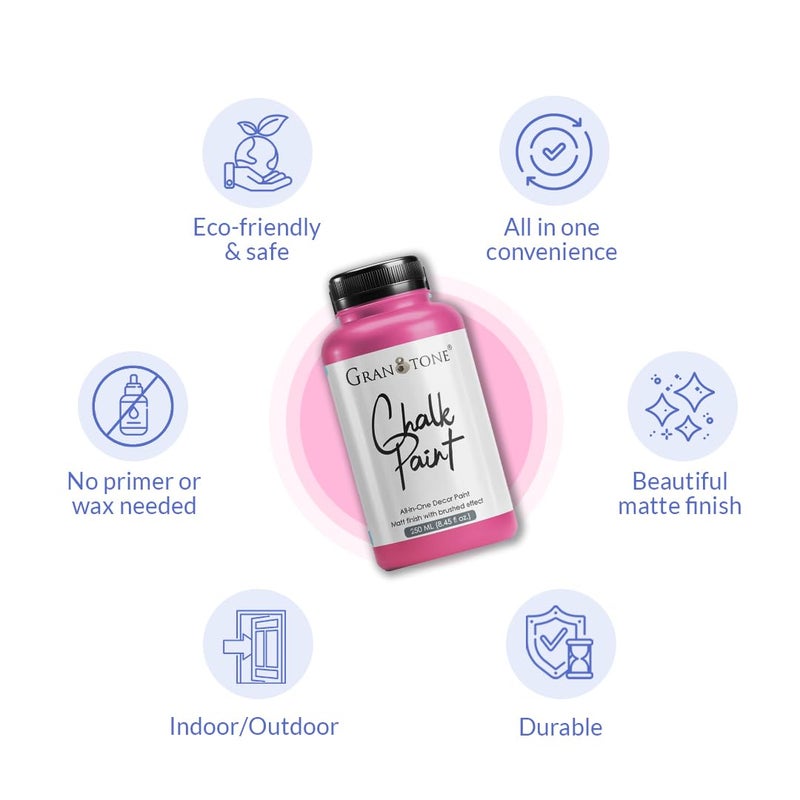 Granotone طلاء جرانوتون للأثاث، ديكور المنزل، الحرف - صديق للبيئة - شامل - لا حاجة للشمع - 250 مل (أزرق اليونان) - Image 3