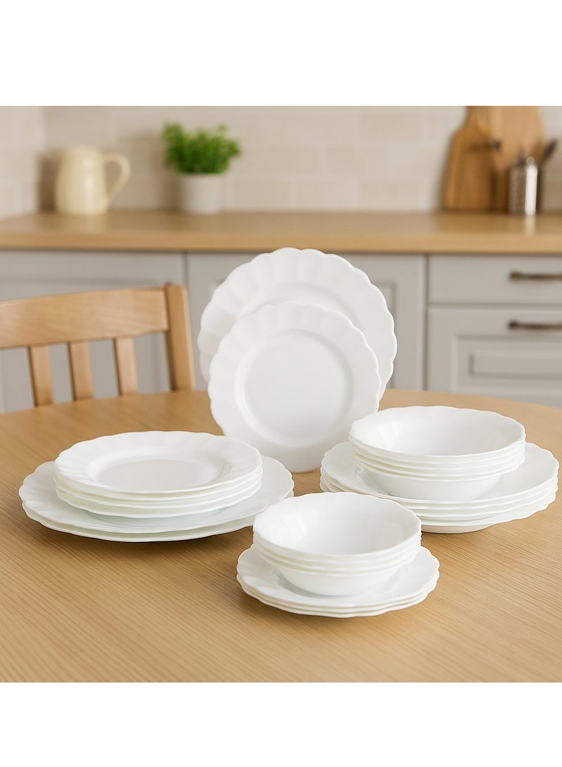 دانيا أناقة تدوم… طقم أركوبال 24 قطعة يكفي 6 أشخاص – متانة وأناقة في كل وجبة! - Image 1