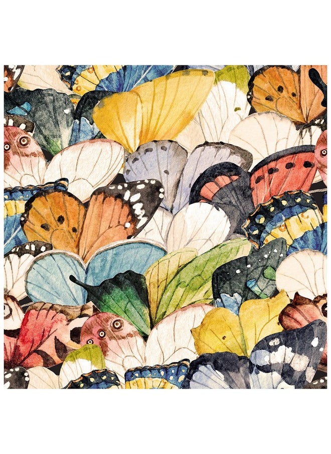 HAOKHOME 93133 Vintage Butterfly Peel And Stick Wallpaper For Bathroom Colorful Stick On Removable Home Decorations 17.7In X 118In  - Image 1
