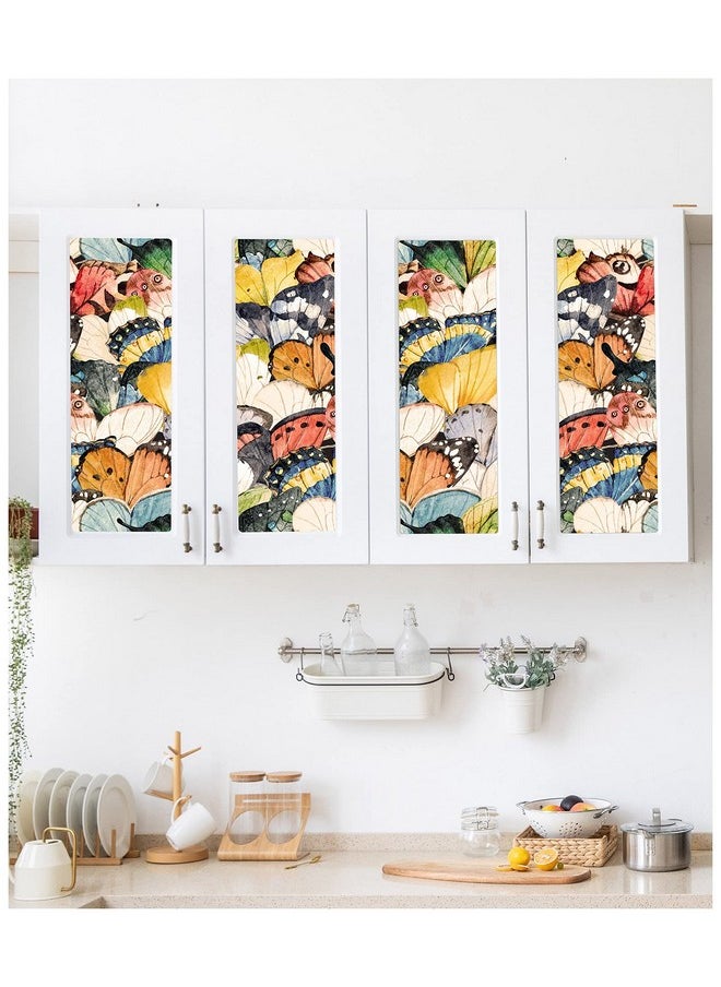 HAOKHOME 93133 Vintage Butterfly Peel And Stick Wallpaper For Bathroom Colorful Stick On Removable Home Decorations 17.7In X 118In  - Image 4