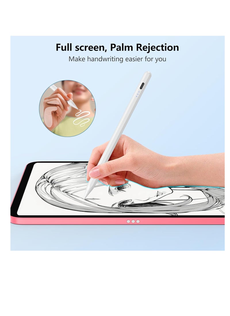 ماركة غير محددة قلم ستايلس HOTLIFE لجهاز iPad من الجيل العاشر والتاسع، شحن أسرع لقلم Apple iPad مع خاصية رفض راحة اليد، متوافق مع (2018-2022) iPad Pro 11"/12.9"، iPad Mini 6/5 Gen، iPad Air 3-5، iPad 6-10  - Image 4