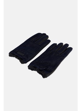 EMPORIO ARMANI Men 1 Pair Brand Logo Gloves, Black  - Image 3
