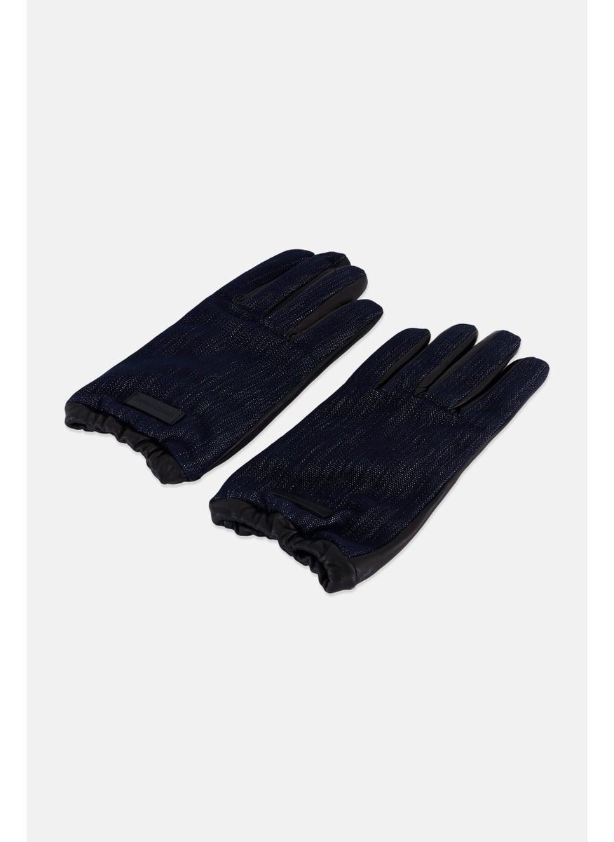 EMPORIO ARMANI Men 1 Pair Brand Logo Gloves, Black  - Image 3