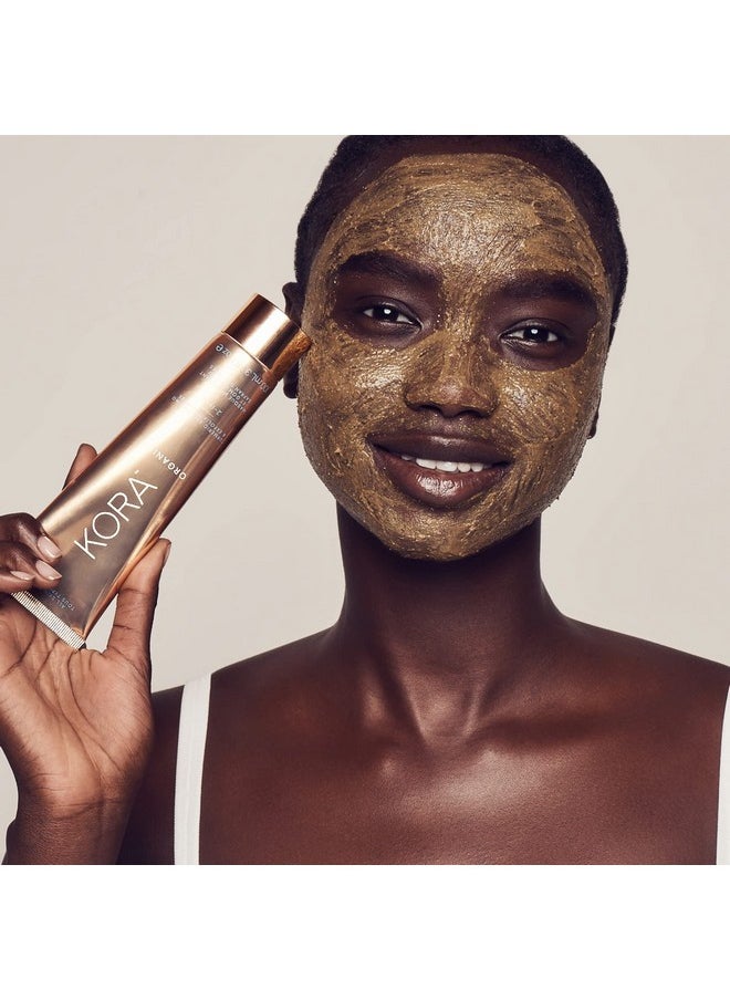 Kora Organics - Turmeric Brightening & Exfoliating Mask Multiuse Facial Scrub Polish & Illuminate Certified Organic Exfoliating Face Mask Cruelty Free 1.01 Fl Oz - Image 1