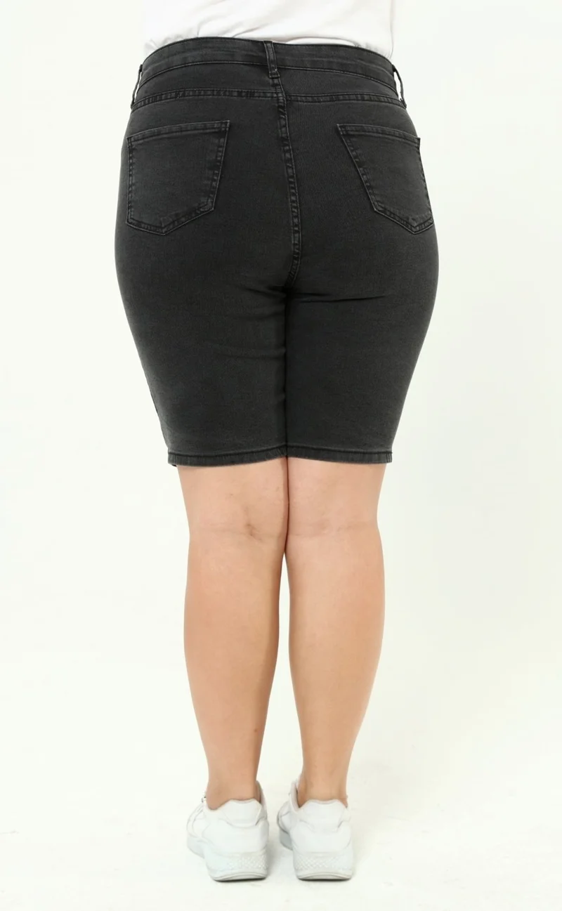 سيدي دينيم WOMEN PLUS SIZE HIGH WAIST LYCRA SLIMFIT JEANS SHORTS-C606