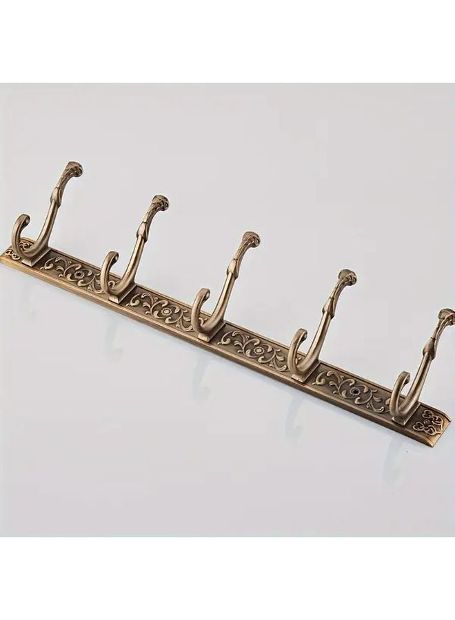 Antique Four Row Vintage Aluminum Clothes Hooks Rust Resistant Wall Mounted For Kitchen Bathroom - Image 3