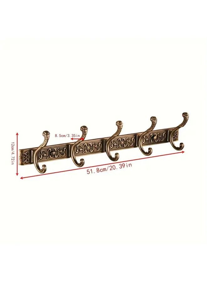 Antique Four Row Vintage Aluminum Clothes Hooks Rust Resistant Wall Mounted For Kitchen Bathroom - Image 5