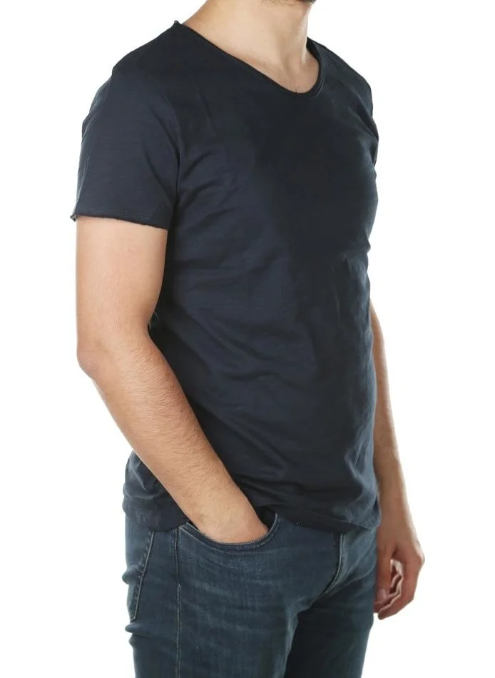 باد بير Men's Navy Blue Sports T-Shirt