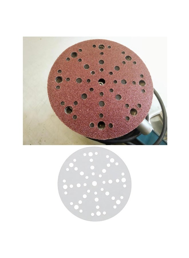 SING F LTD SING F LTD 50PCS Sanding Disc 150mm 6 Inch 48 Holes Hook & Loop Sandpaper 40/80/100/120/180 Grit  - Image 3