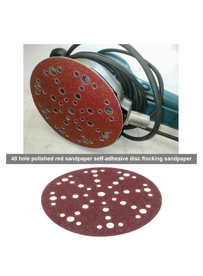 SING F LTD SING F LTD 50PCS Sanding Disc 150mm 6 Inch 48 Holes Hook & Loop Sandpaper 40/80/100/120/180 Grit  - Image 2