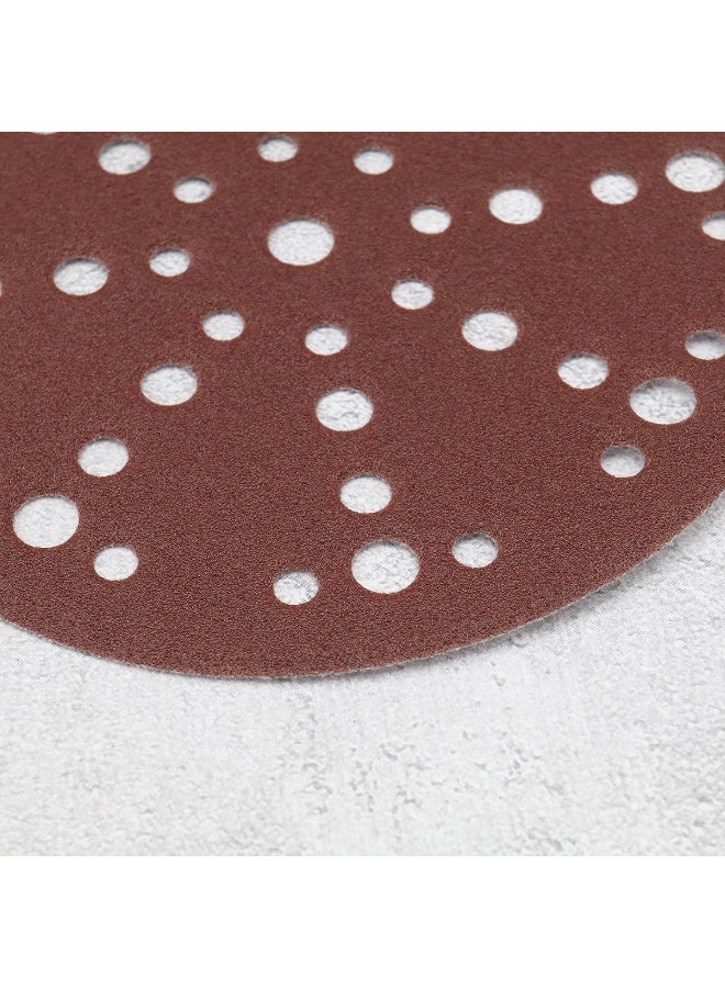 SING F LTD SING F LTD 50PCS Sanding Disc 150mm 6 Inch 48 Holes Hook & Loop Sandpaper 40/80/100/120/180 Grit  - Image 5