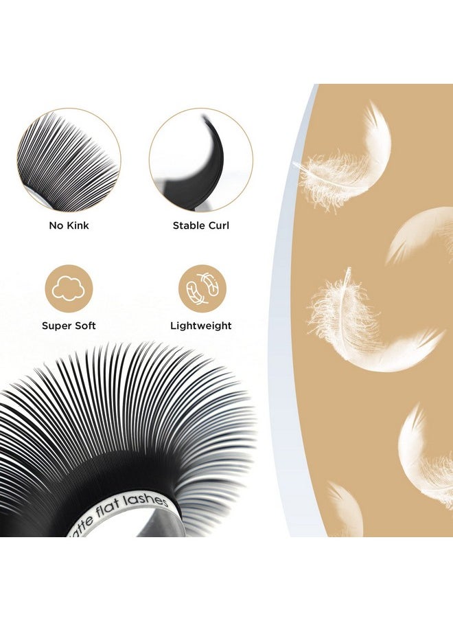LASHVIEW رموش اصطناعية مسطحة من Ellipse بطول 0.15 مم، 11 مم، رموش فردية بلون أسود غير لامع وناعم للغاية للاستخدام الاحترافي في الصالونات  - Image 5