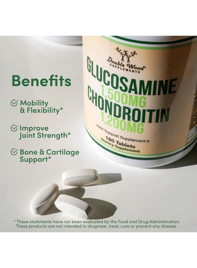 Double Wood Supplements Glucosamine Chondroitin Triple Strength – 180 Tablets Double Wood Supplements - Image 5