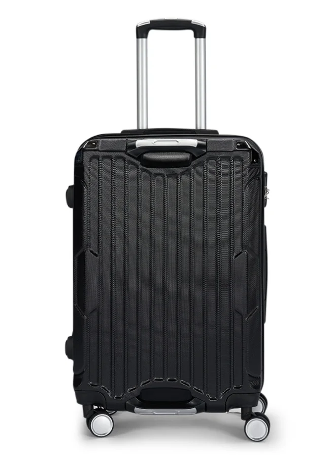 LIMRA Luggage Set 3-piece (20/24/28)" Suitcases with Universal Wheels PC+ABS Durable Hardshell Luggage Color Black