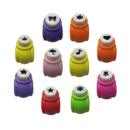 LGEGE 10 Pcs Paper Punch Handmade Hole Puncher Paper Craft Card Scrapbooking many Shapes Great Childeren's Gifts - Image 1