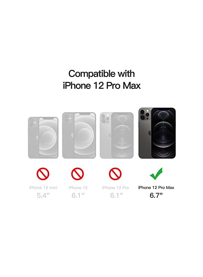 Jetech Magnetic Silicone Case for iPhone 12 Pro Max 6.7-Inch, Compatible with MagSafe, Phone Cover with Camera Lens Full Protection (Black) - Image 3