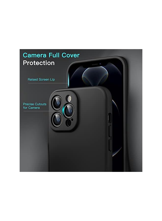 Jetech Magnetic Silicone Case for iPhone 12 Pro Max 6.7-Inch, Compatible with MagSafe, Phone Cover with Camera Lens Full Protection (Black) - Image 4